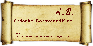 Andorka Bonaventúra névjegykártya